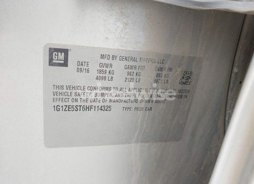 Photo 9 of 2017 Chevrolet Malibu 1LT (VIN 1G1ZE5ST6HF114325)