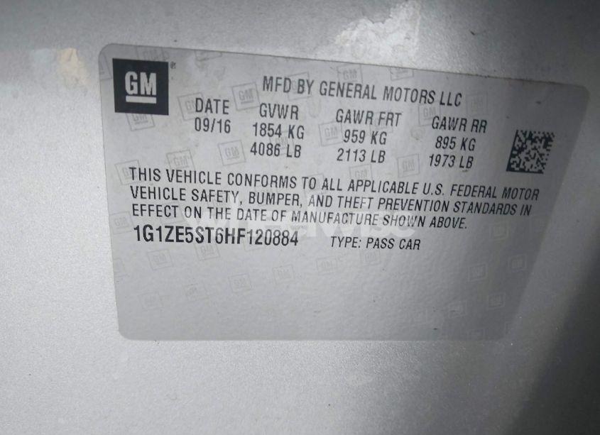 Photo 9 of 2017 Chevrolet Malibu 1LT (VIN 1G1ZE5ST6HF120884)