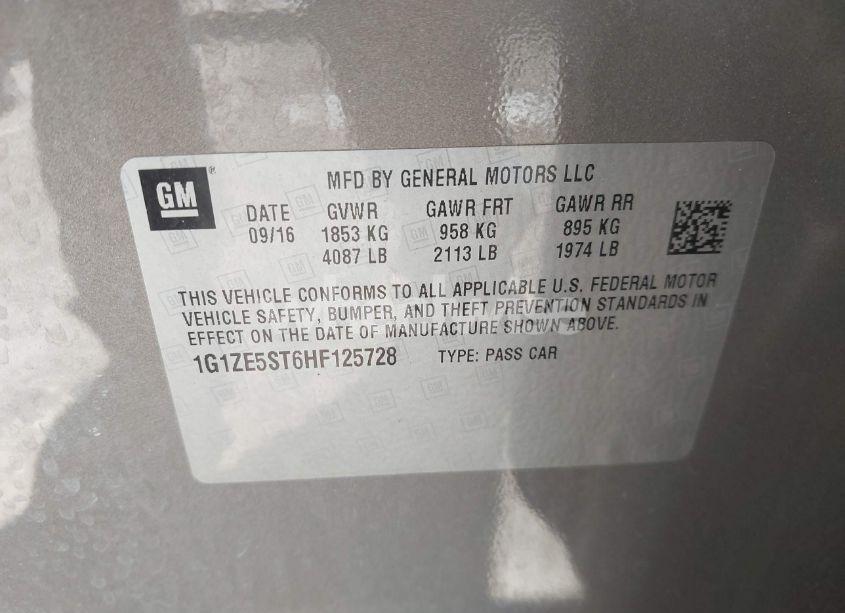 Photo 9 of 2017 Chevrolet Malibu 1LT (VIN 1G1ZE5ST6HF125728)