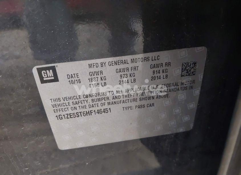 Photo 9 of 2017 Chevrolet Malibu 1LT (VIN 1G1ZE5ST6HF146451)