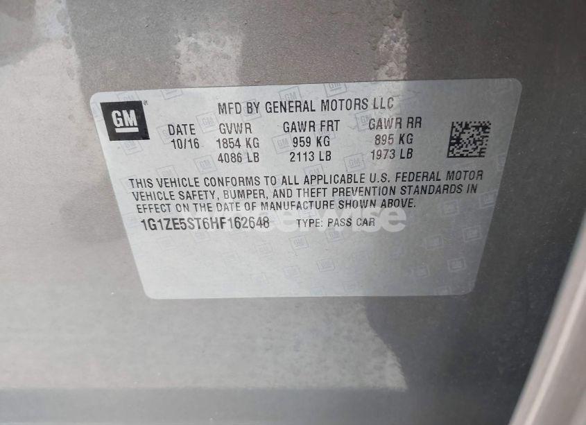 Photo 9 of 2017 Chevrolet Malibu 1LT (VIN 1G1ZE5ST6HF162648)