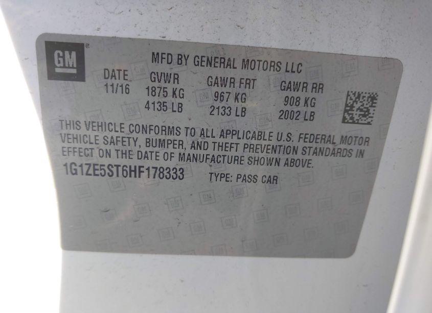 Photo 9 of 2017 Chevrolet Malibu 1LT (VIN 1G1ZE5ST6HF178333)