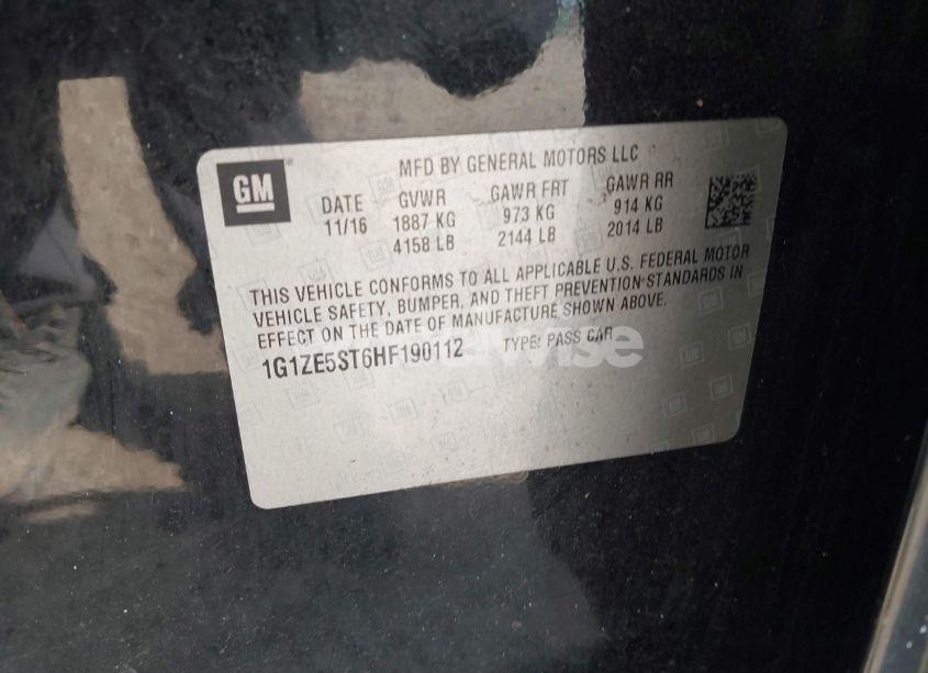 Photo 9 of 2017 Chevrolet Malibu 1LT (VIN 1G1ZE5ST6HF190112)