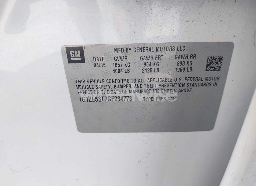 Photo 9 of 2016 Chevrolet Malibu 1LT (VIN 1G1ZE5ST7GF284773)