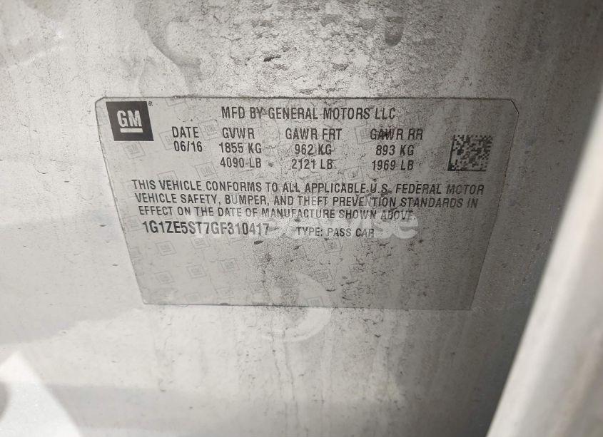 Photo 9 of 2016 Chevrolet Malibu 1LT (VIN 1G1ZE5ST7GF310417)