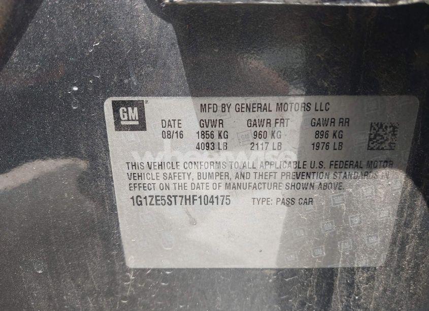 Photo 9 of 2017 Chevrolet Malibu 1LT (VIN 1G1ZE5ST7HF104175)