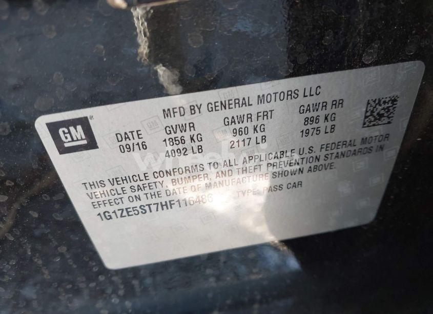 Photo 9 of 2017 Chevrolet Malibu 1LT (VIN 1G1ZE5ST7HF116486)