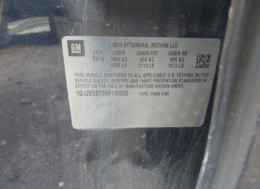 Photo 9 of 2017 Chevrolet Malibu 1LT (VIN 1G1ZE5ST7HF140609)
