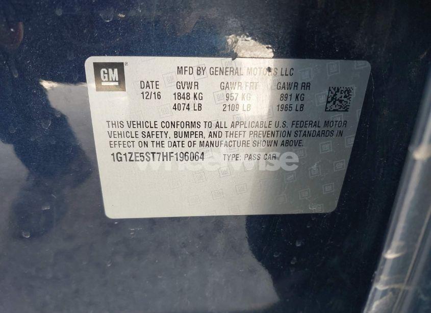 Photo 9 of 2017 Chevrolet Malibu 1LT (VIN 1G1ZE5ST7HF196064)