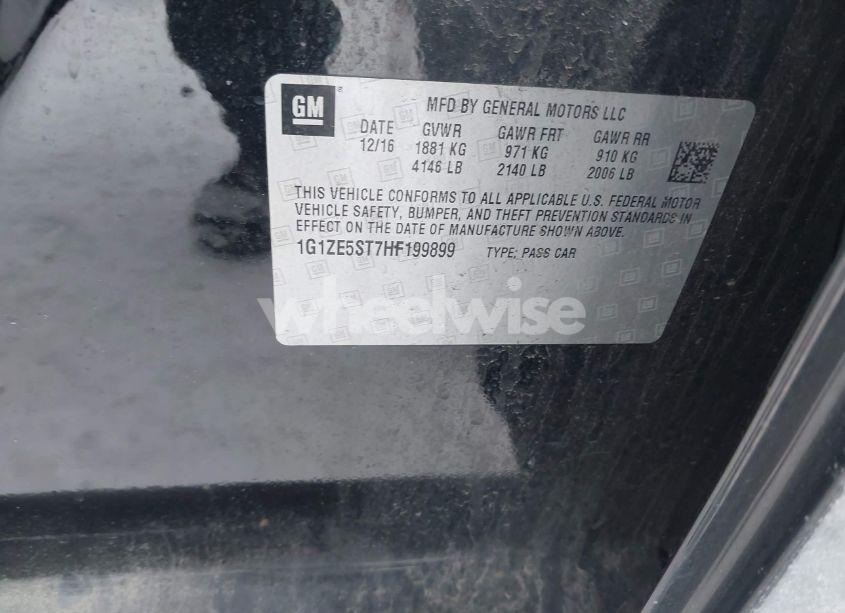 Photo 9 of 2017 Chevrolet Malibu 1LT (VIN 1G1ZE5ST7HF199899)