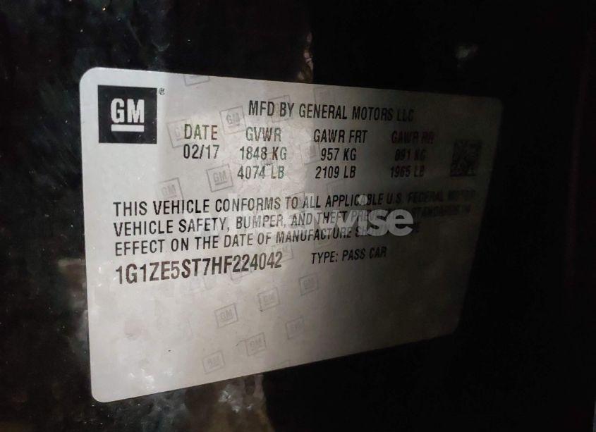 Photo 18 of 2017 Chevrolet Malibu 1LT (VIN 1G1ZE5ST7HF224042)