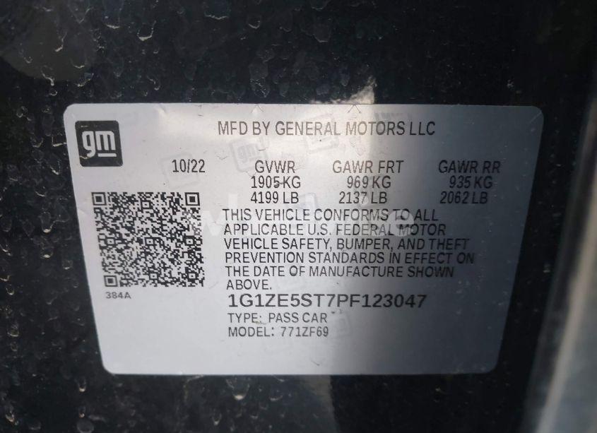 Photo 9 of 2023 Chevrolet Malibu FWD 2LT (VIN 1G1ZE5ST7PF123047)
