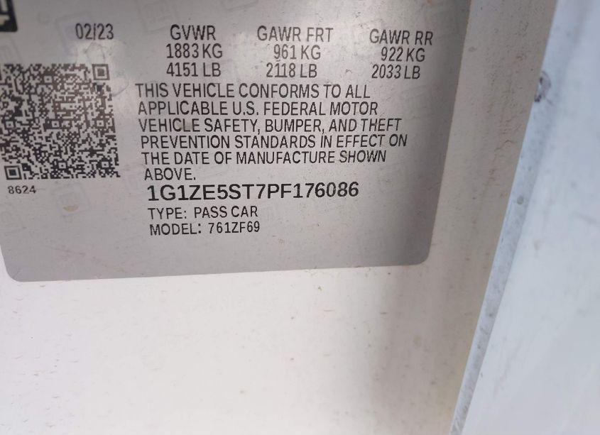 Photo 9 of 2023 Chevrolet Malibu FWD 2LT (VIN 1G1ZE5ST7PF176086)