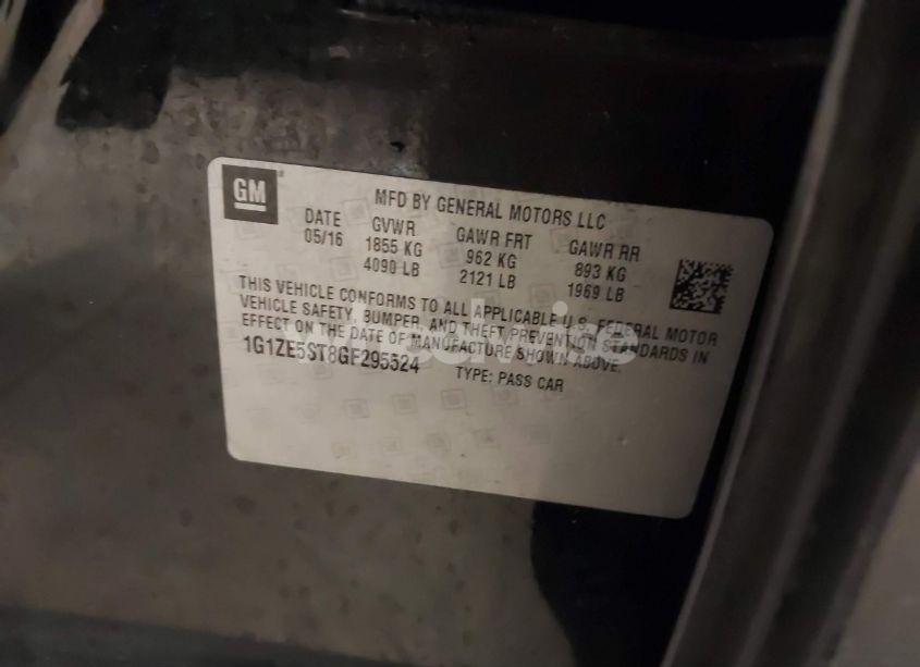 Photo 9 of 2016 Chevrolet Malibu 1LT (VIN 1G1ZE5ST8GF295524)