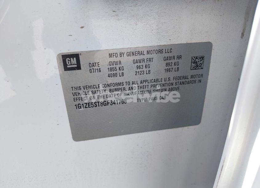 Photo 9 of 2016 Chevrolet Malibu 1LT (VIN 1G1ZE5ST8GF341708)