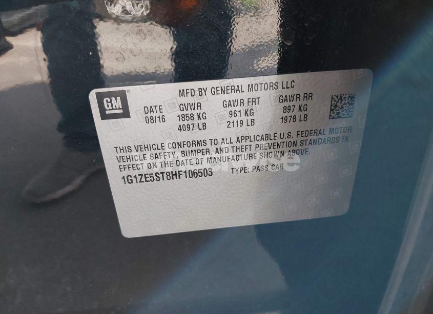 Photo 9 of 2017 Chevrolet Malibu 1LT (VIN 1G1ZE5ST8HF106503)