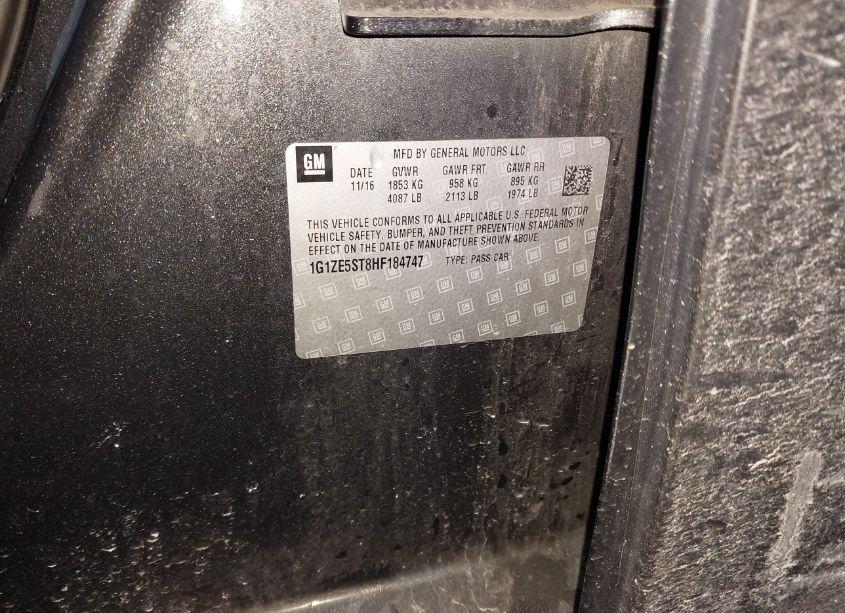 Photo 9 of 2017 Chevrolet Malibu 1LT (VIN 1G1ZE5ST8HF184747)