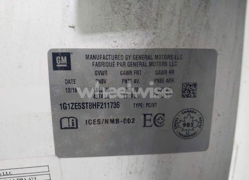 Photo 9 of 2017 Chevrolet Malibu 1LT (VIN 1G1ZE5ST8HF211736)