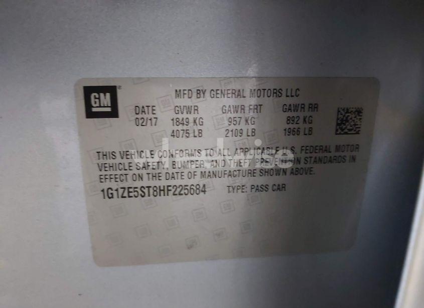 Photo 9 of 2017 Chevrolet Malibu 1LT (VIN 1G1ZE5ST8HF225684)