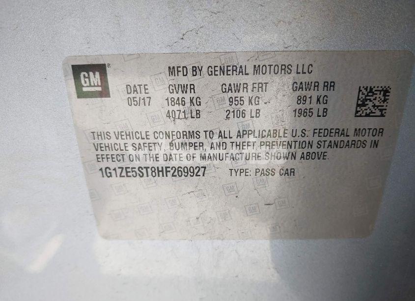 Photo 9 of 2017 Chevrolet Malibu 1LT (VIN 1G1ZE5ST8HF269927)