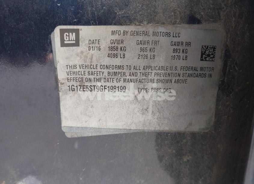 Photo 9 of 2016 Chevrolet Malibu 1LT (VIN 1G1ZE5ST9GF198199)