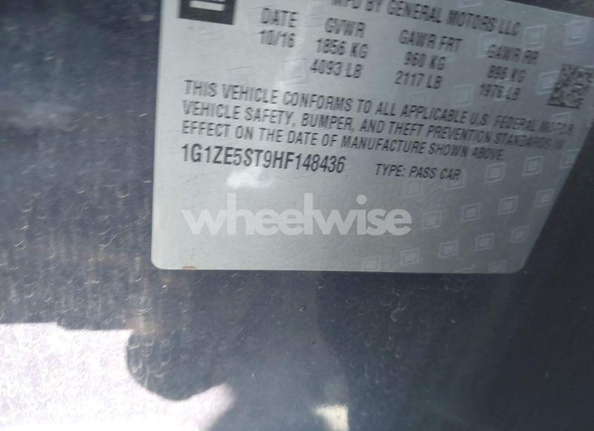 Photo 9 of 2017 Chevrolet Malibu 1LT (VIN 1G1ZE5ST9HF148436)