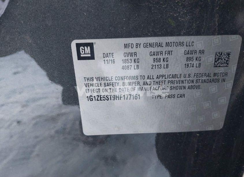 Photo 9 of 2017 Chevrolet Malibu 1LT (VIN 1G1ZE5ST9HF177161)