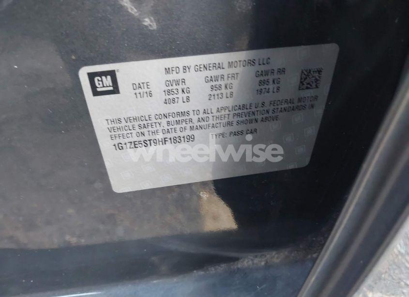 Photo 9 of 2017 Chevrolet Malibu 1LT (VIN 1G1ZE5ST9HF183199)