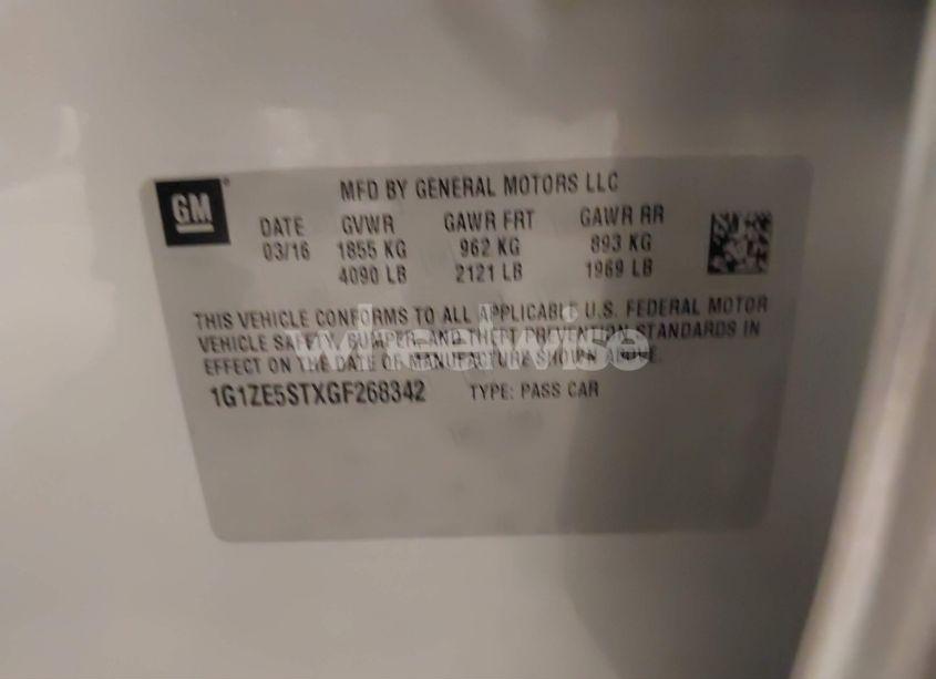 Photo 9 of 2016 Chevrolet Malibu 1LT (VIN 1G1ZE5STXGF268342)