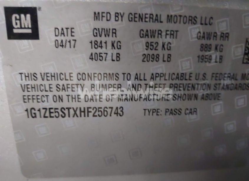 Photo 9 of 2017 Chevrolet Malibu 1LT (VIN 1G1ZE5STXHF256743)