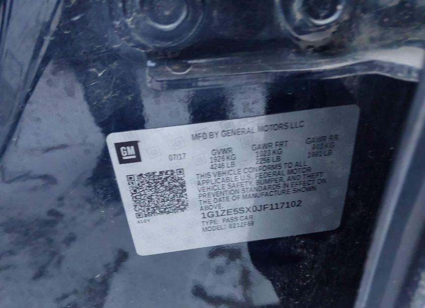 Photo 9 of 2018 Chevrolet Malibu PREMIER (VIN 1G1ZE5SX0JF117102)