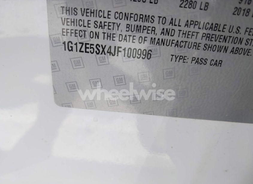 Photo 9 of 2018 Chevrolet Malibu PREMIER (VIN 1G1ZE5SX4JF100996)