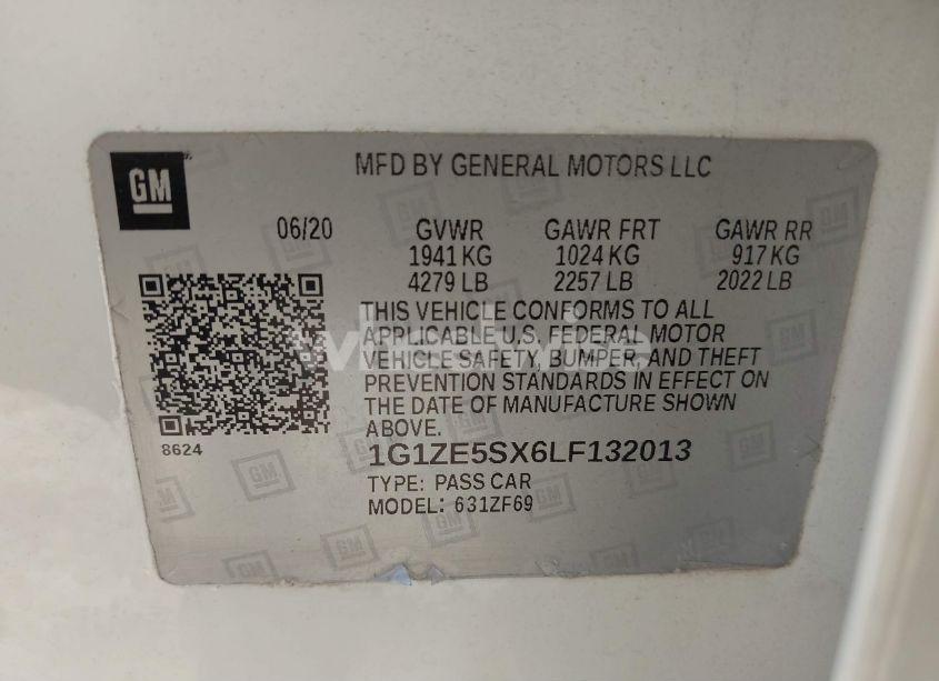 Photo 9 of 2020 Chevrolet Malibu FWD PREMIER (VIN 1G1ZE5SX6LF132013)