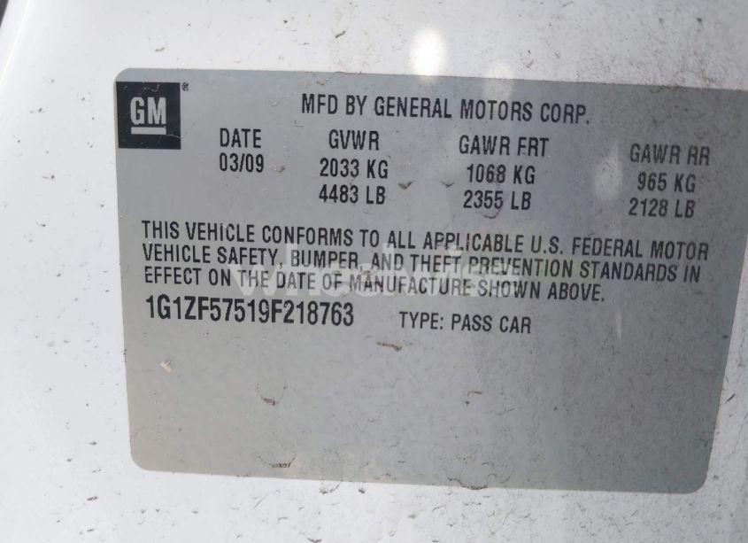 Photo 9 of 2009 Chevrolet Malibu HYBRID (VIN 1G1ZF57519F218763)