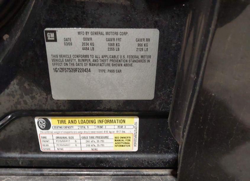 Photo 9 of 2009 Chevrolet Malibu HYBRID (VIN 1G1ZF57539F220434)