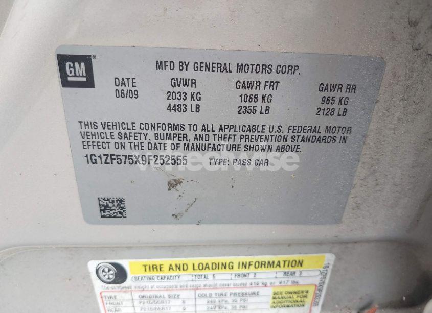 Photo 9 of 2009 Chevrolet Malibu HYBRID (VIN 1G1ZF575X9F252555)