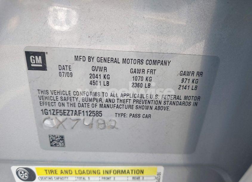 Photo 9 of 2010 Chevrolet Malibu HYBRID (VIN 1G1ZF5EZ7AF112585)