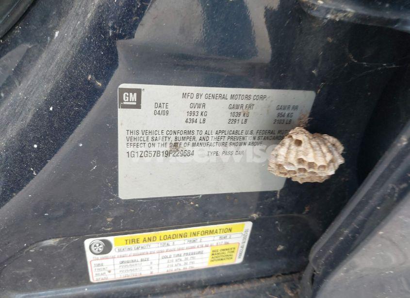 Photo 9 of 2009 Chevrolet Malibu LS (VIN 1G1ZG57B19F229684)