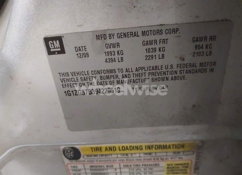 Photo 9 of 2009 Chevrolet Malibu LS (VIN 1G1ZG57B394229519)