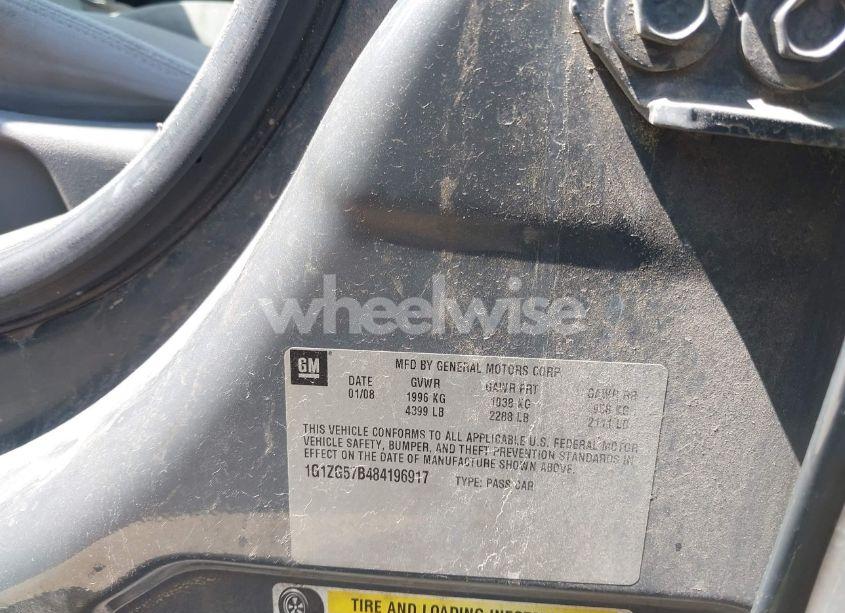 Photo 9 of 2008 Chevrolet Malibu LS (VIN 1G1ZG57B484196917)