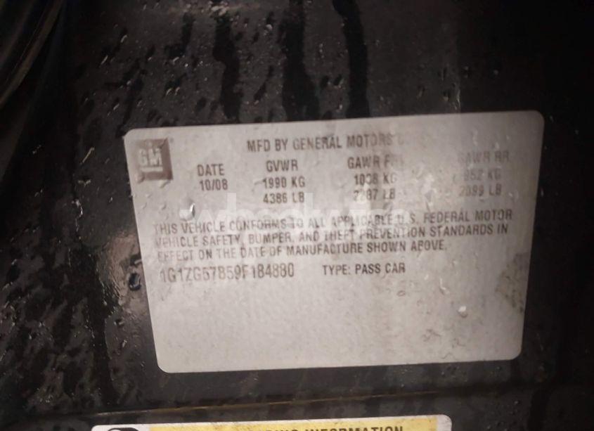 Photo 9 of 2009 Chevrolet Malibu LS (VIN 1G1ZG57B59F184880)