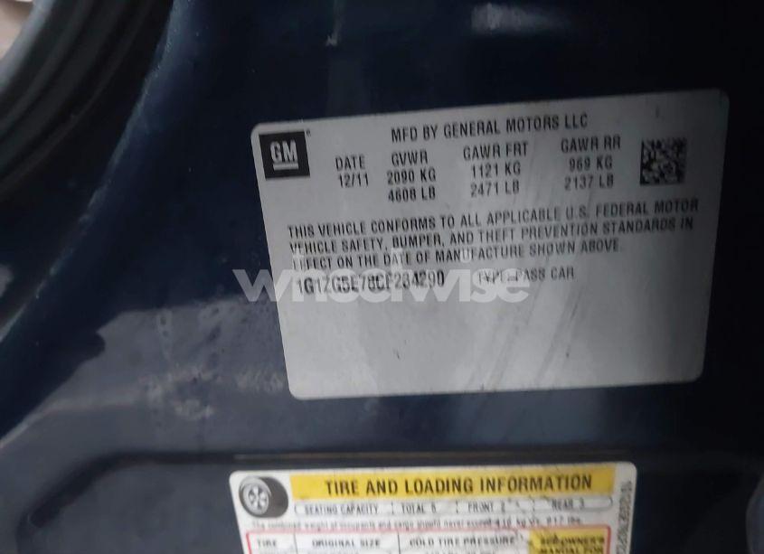 Photo 9 of 2012 Chevrolet Malibu 2LZ (VIN 1G1ZG5E78CF234290)