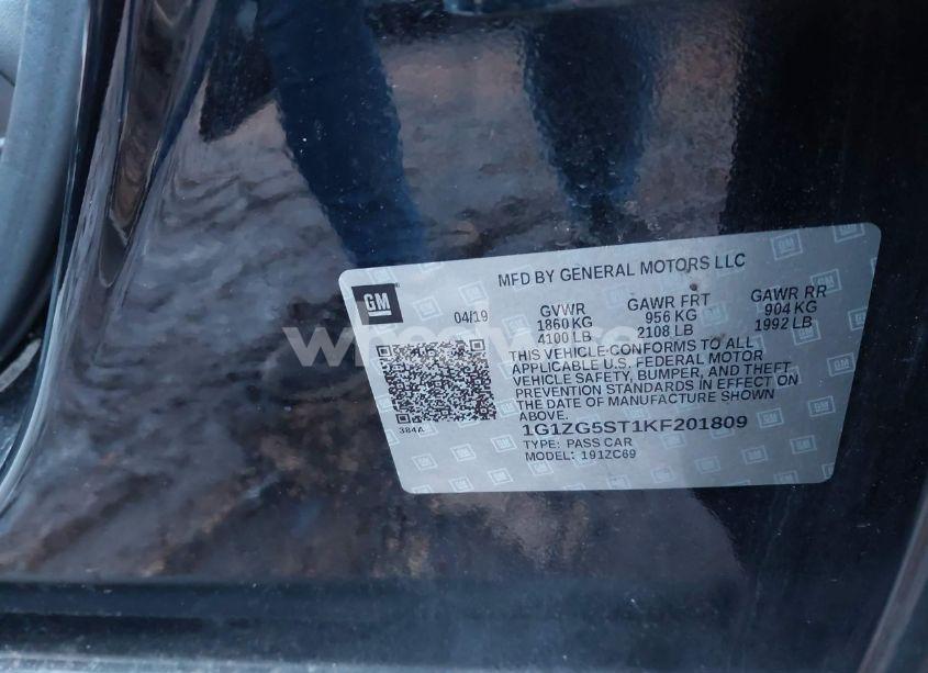 Photo 9 of 2019 Chevrolet Malibu RS (VIN 1G1ZG5ST1KF201809)