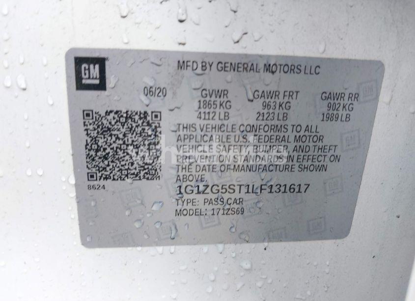 Photo 9 of 2020 Chevrolet Malibu FWD RS (VIN 1G1ZG5ST1LF131617)