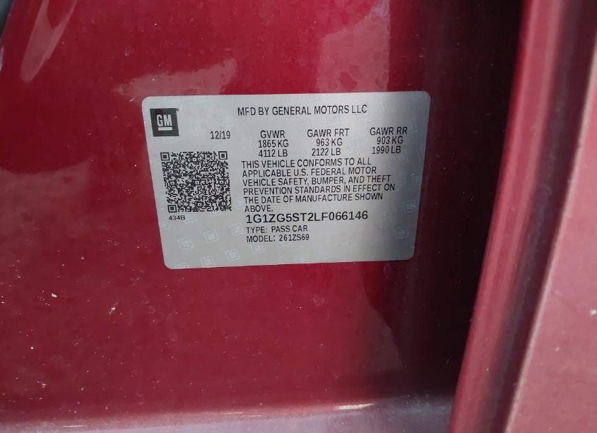 Photo 9 of 2020 Chevrolet Malibu FWD RS (VIN 1G1ZG5ST2LF066146)