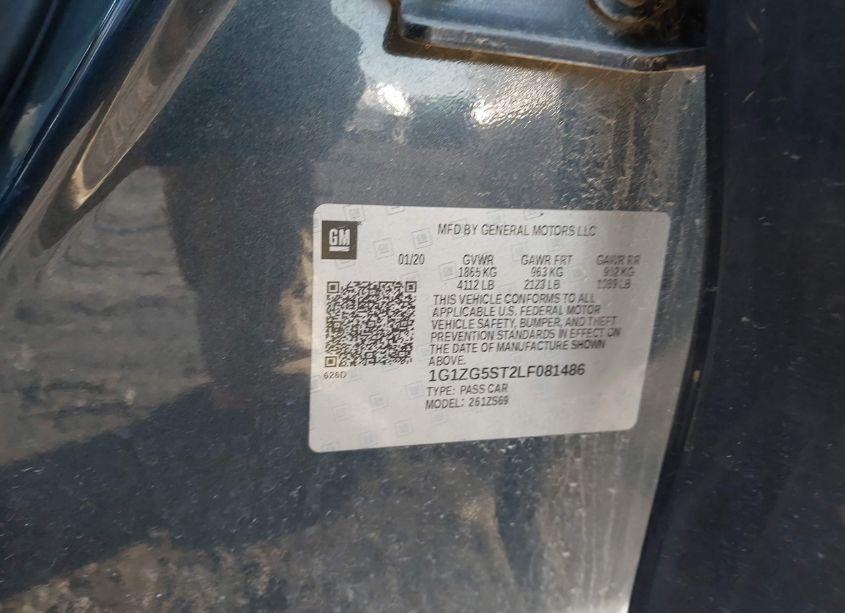 Photo 9 of 2020 Chevrolet Malibu FWD RS (VIN 1G1ZG5ST2LF081486)