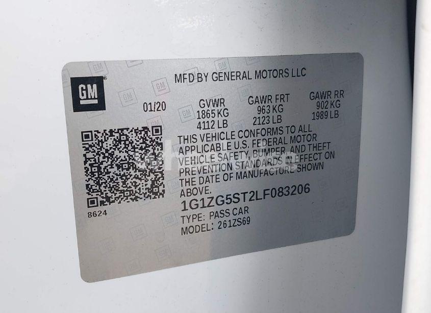 Photo 9 of 2020 Chevrolet Malibu FWD RS (VIN 1G1ZG5ST2LF083206)