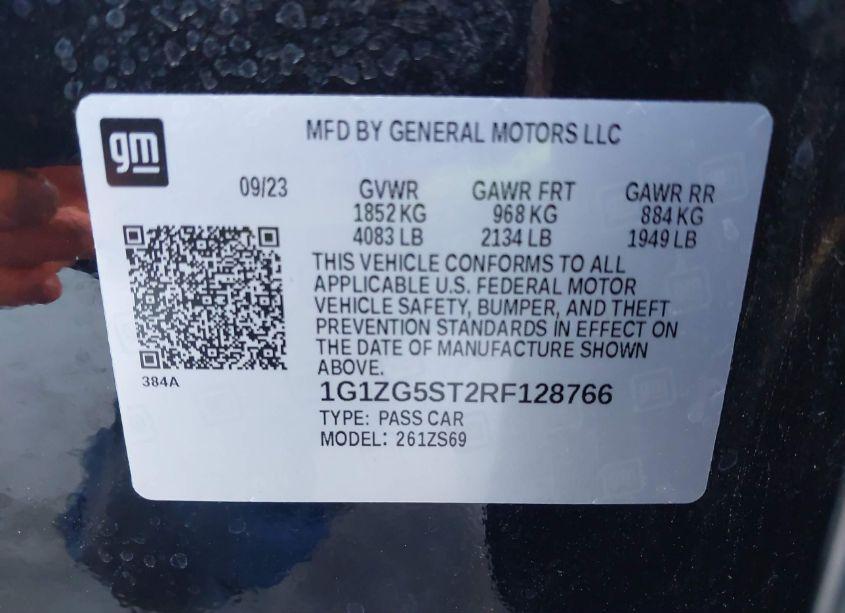 Photo 9 of 2024 Chevrolet Malibu FWD RS (VIN 1G1ZG5ST2RF128766)