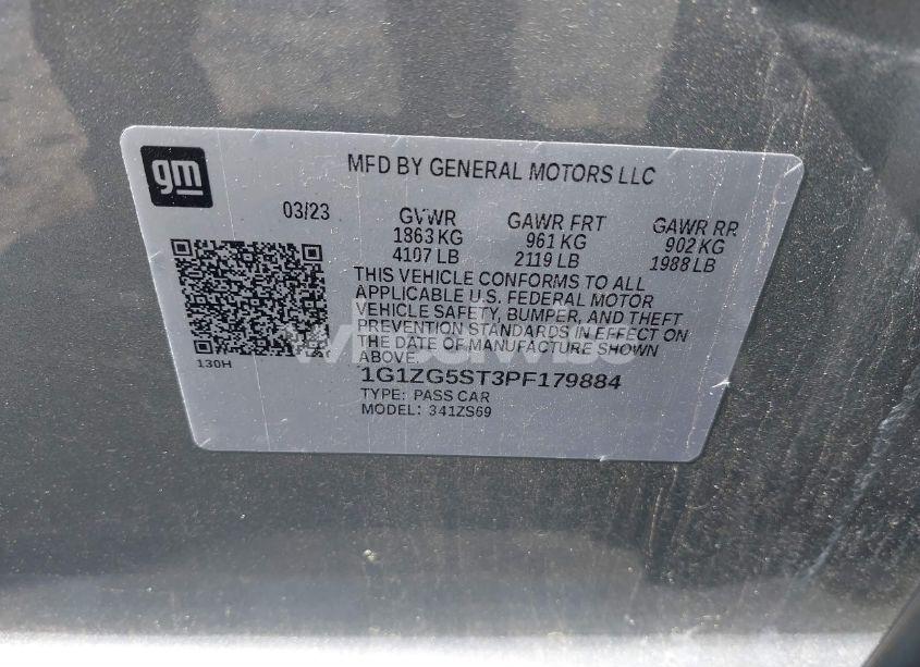 Photo 9 of 2023 Chevrolet Malibu FWD RS (VIN 1G1ZG5ST3PF179884)
