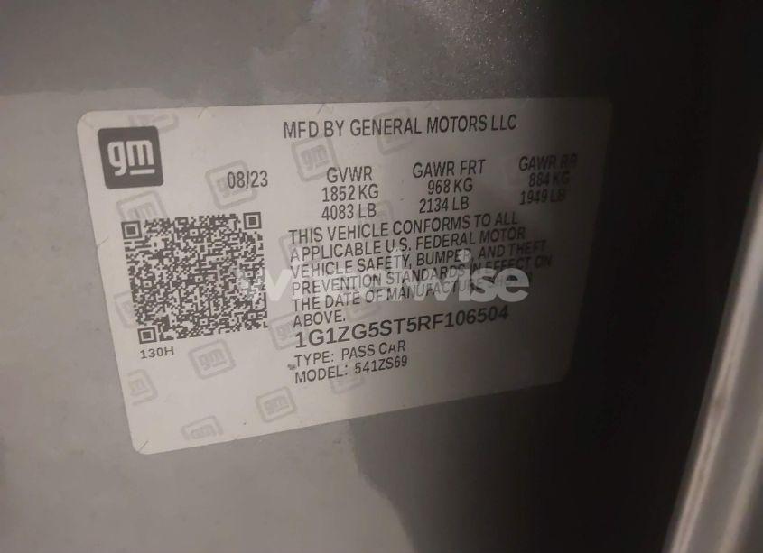 Photo 9 of 2024 Chevrolet Malibu FWD RS (VIN 1G1ZG5ST5RF106504)